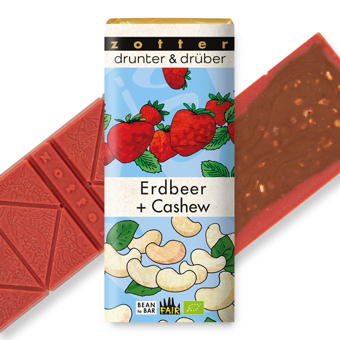 Zotter Cheery & Nuts Strawberry + Cashew