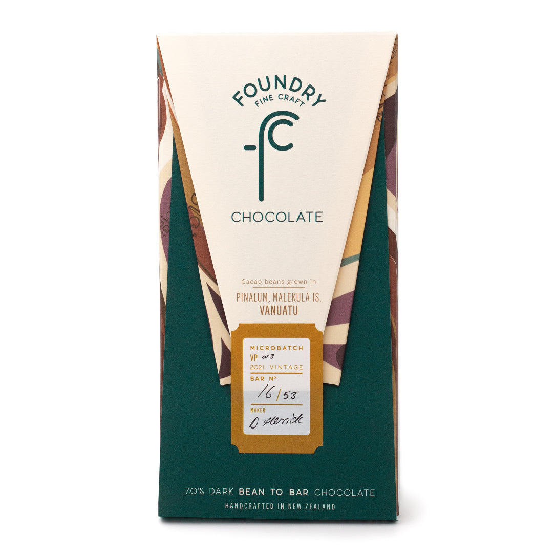 Foundry Chocolate Pinalum, Malekula Island, Vanuatu 70% Dark Chocolate Bar