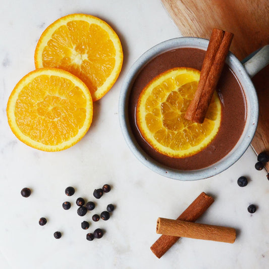 Orange, Cinnamon & Juniper Hot Chocolate