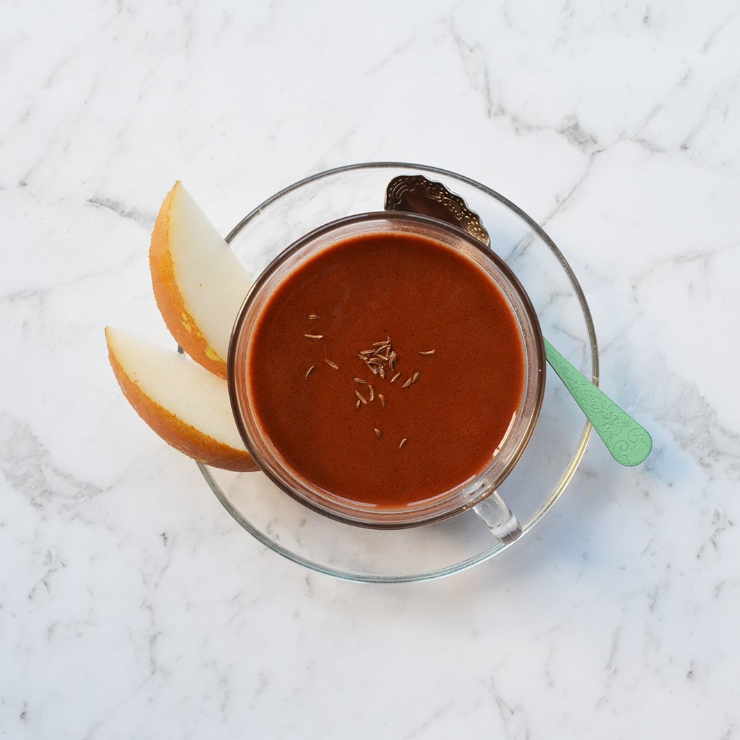 Pear and Caraway Hot Chocolate