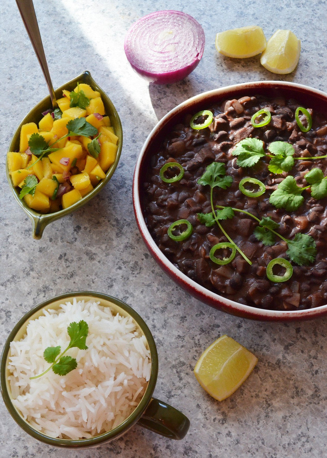 Recipe: Black Bean and Cacao Stew with Mango Salsa