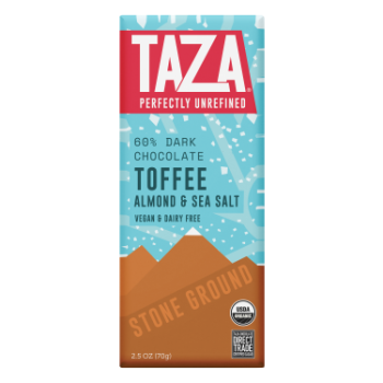 Taza Holiday Toffee, Almond & Sea Salt 60% Stoneground