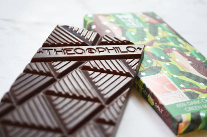 Theo & Philo 65% Dark Chocolate with Green Mango and Sea Salt