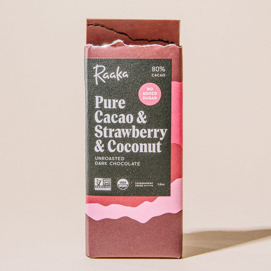 Raaka Chocolate Strawberry & Coconut 80%