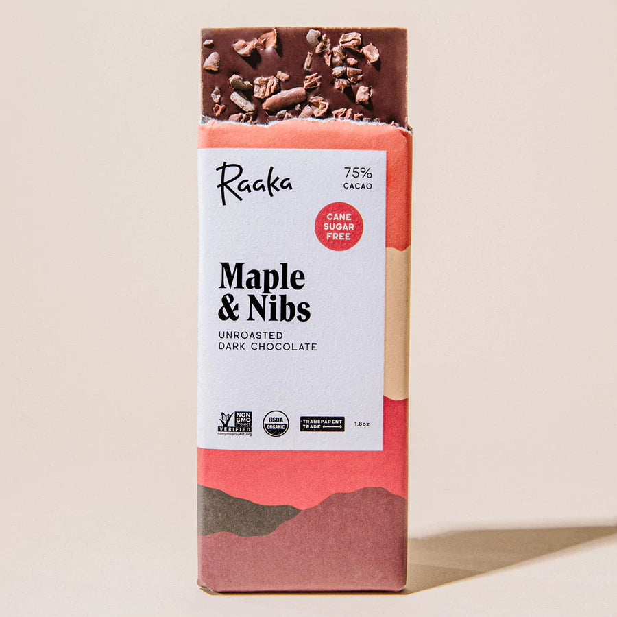 Raaka Chocolate Maple & Nibs 75%