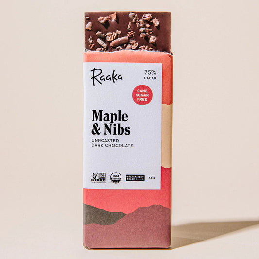 Raaka Chocolate Maple & Nibs 75%